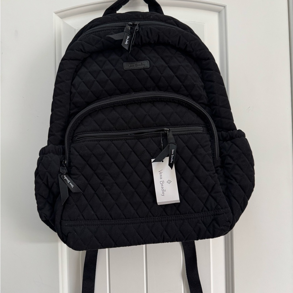 Vera Bradley Quilted Black Backpack - NWT